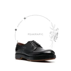 Derby Leather Shoes with Polished Finish in New York